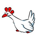 Chicken parody cartoon illustration