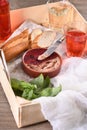 Chicken pate with cranberry jelly