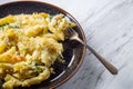 Chicken Penne Alfredo Bake Royalty Free Stock Photo