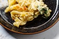 Chicken Penne Alfredo Bake Royalty Free Stock Photo