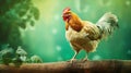 Photorealistic Rooster On Wooden Branch: Ethical Concerns In Art