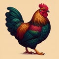 Ideal Chicken Perfection, Isolate Image, Generative AI.