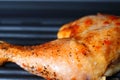 Chicken Piri Piri marinade on grill Royalty Free Stock Photo