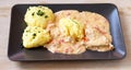 Chicken polenta (mamaliga-puliszka) Royalty Free Stock Photo