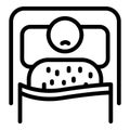 Chicken pox patient icon, outline style