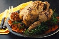 Chicken with pumpkin and rosemary