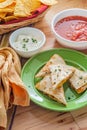 Chicken Quesadilla Tortilla Chips Royalty Free Stock Photo