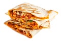 Chicken quesadillas with paprika and cheese