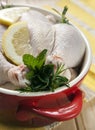 Chicken in Red Crockpot Royalty Free Stock Photo