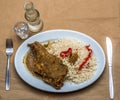 Chicken with rice, Greek food Royalty Free Stock Photo