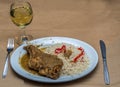 Chicken with rice, Greek food Royalty Free Stock Photo