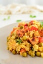 Chicken Risotto with Vegetables and Turmeric Royalty Free Stock Photo