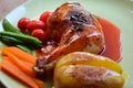 Chicken Roast with Red Sauce Royalty Free Stock Photo