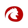 Chicken Rooster Farm Head Profile Symbol Graphic Design