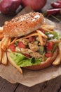 Chicken salad burger