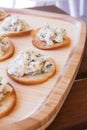 Chicken Salad on Crackers Royalty Free Stock Photo