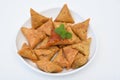 Samosa, Pakoda deep fried snack in coconut oil Kerala, Indian street food