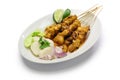 Chicken satay, indonesian cuisine