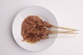 Chicken Satay (known as Sate Ayam in Indonesian or Malay Royalty Free Stock Photo