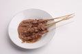 Chicken Satay (known as Sate Ayam in Indonesian or Malay Royalty Free Stock Photo