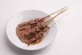 Chicken Satay (known as Sate Ayam in Indonesian or Malay Royalty Free Stock Photo