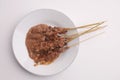 Chicken Satay (known as Sate Ayam in Indonesian or Malay Royalty Free Stock Photo