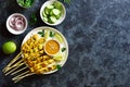 Chicken satay with peanut sauce