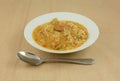 Chicken sausage gumbo soup Royalty Free Stock Photo