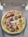 Chicken sausage pizza ,cheesy overloaded