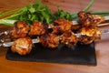 Chicken shashlik kebab on the sticks