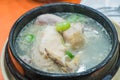 chicken soup with ginseng, korean food Royalty Free Stock Photo