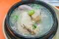 chicken soup with ginseng, korean food Royalty Free Stock Photo