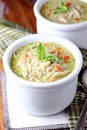 Chicken soup with orzo