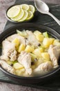 Chicken souse is a Bahamian soup that is a clear broth where the meat and the vegetables are boiled down in the juice of fresh