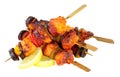 Chicken And Spicy Chorizo Kebabs Royalty Free Stock Photo