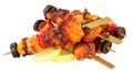 Chicken And Spicy Chorizo Kebabs Royalty Free Stock Photo