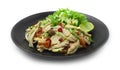 Chicken Spicy Salad with vegetables dish Thaicuisine Fusion Healthy Cleanfood and Dietfood