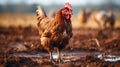 Majestic Rooster: A Golden Light Portrait Of Dignified Beauty