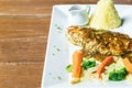 chicken steak with mashed potato Royalty Free Stock Photo