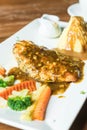 chicken steak with mashed potato Royalty Free Stock Photo