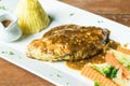 chicken steak with mashed potato Royalty Free Stock Photo