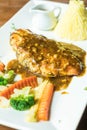 Chicken steak with mashed potato Royalty Free Stock Photo