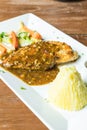 chicken steak with mashed potato Royalty Free Stock Photo