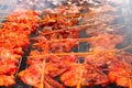 Chicken steeped in beef pepper sauce is baked Royalty Free Stock Photo