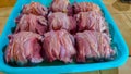 Chicken stomachs are sold at the Manokwari traditional market