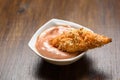 Chicken strips - meat in crispy batter Royalty Free Stock Photo