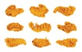 Chicken Strips Isolated, Breaded Nuggets, Crispy Fry Chicken Mea Royalty Free Stock Photo