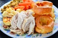 Chicken sunday lunch Royalty Free Stock Photo