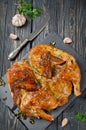 Chicken Tabaka (Georgian traditional cuisine) Royalty Free Stock Photo