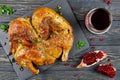 Chicken Tabaka (Georgian traditional cuisine) Royalty Free Stock Photo